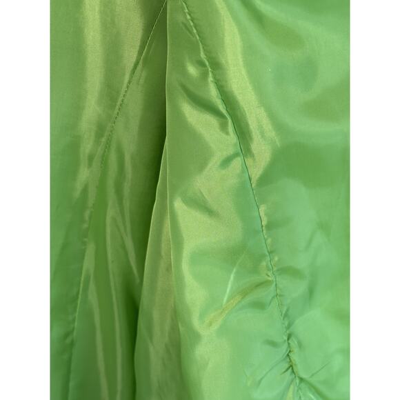 Sag Harbor Textured Jacket Bright Green Blazer Pockets Flower Size 24W - Picture 6 of 13